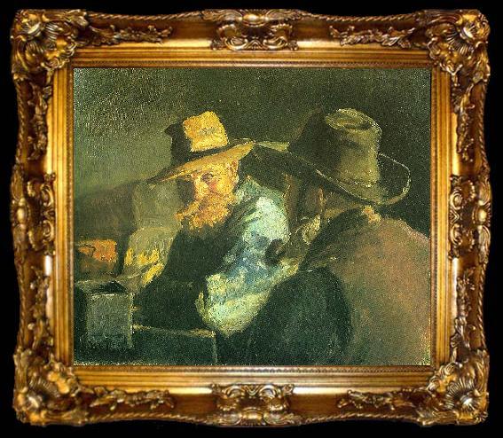 framed  Michael Ancher fiskerne soren thy og thomas svendsen, ta009-2